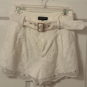 Generation Love Ivory Lace Shorts with Belt